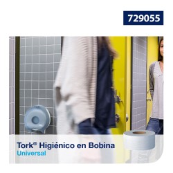 PAPEL HIGIENICO TORK BOBINA UNIVERSAL 6/250 729055