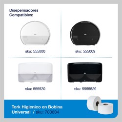 PAPEL HIGIENICO TORK BOBINA UNIVERSAL HS 6/350 700804