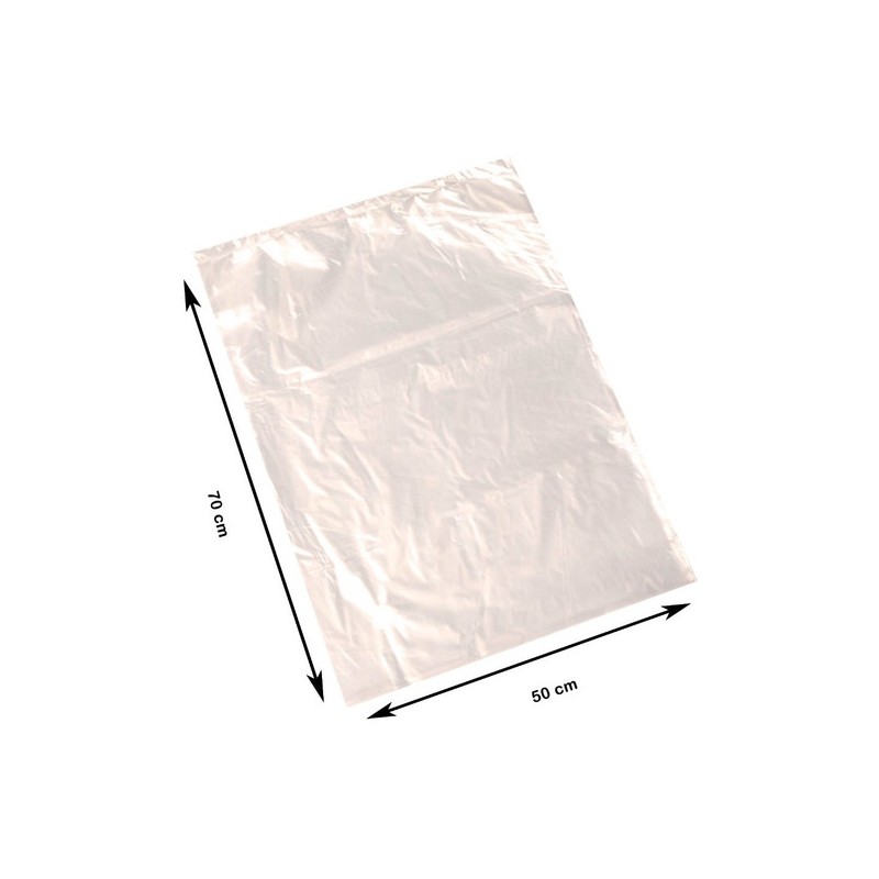 Bolsa de basura en PE transparente, 250 unidades, tipo 60, 700 x