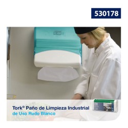 PAÑO DE LIMPIEZA INDUSTRIAL USO RUDO BLANCO TORK 5/100 530178