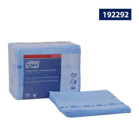 TOALLA DE LIMPIEZA ANTIMICROBIAL PARA COCINA WIPER FOOD SERVICE AZUL TORK 4/50 192292