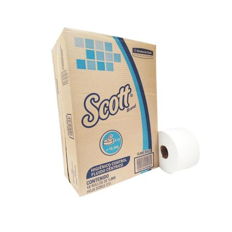 PAPEL HIGIÉNICO SCOTT CONTROL FLUIDO CÉNTRICO HD 12/1000 92618