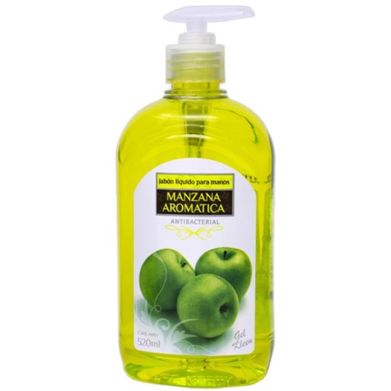 JABÓN ANTIBACTERIAL MANZANA GEL KLEEN 520 ML 1/1 ML 7761