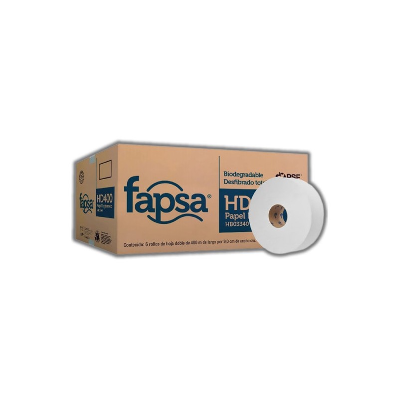 PAPEL HIGIÉNICO FAPSA JUNIOR HD 6/400 HB03340