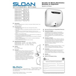 SECADOR DE MANOS AUTOMATICO  SLOAN  1/1 EHD501-BMC Sloan