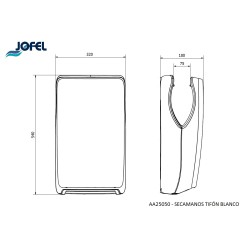 SECADOR DE MANOS OPTICO CON SENSOR JET TIFON JOFEL 1/1 AA25626