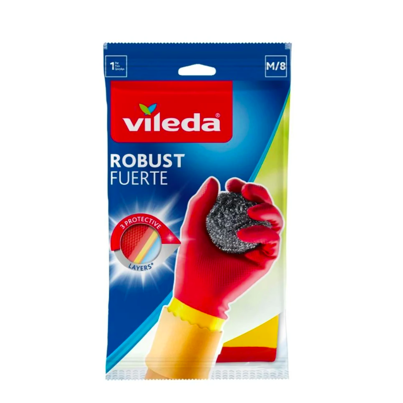 GUANTES ULTRA PROTECTORES DE LATEX VERDE VILEDA 1/1 100158