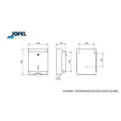 DISPENSADOR DE TOALLA INTERDOBLADA EPOXI BLANCO JOFEL 1/1  AH20000