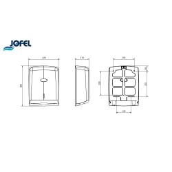 DISPENSADOR DE TOALLA INTERDOBLADA SMART ANTIBAC BLANCO JOFEL 1/1 AH37700