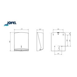 DISPENSADOR DE TOALLA INTERDOBLADA AZUR BLANCO JOFEL 1/1 DT34001