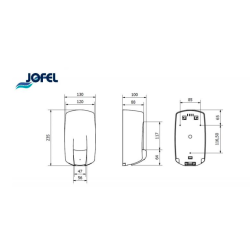 DISPENSADOR DE JABÓN AITANA GRIS JOFEL  1/1 AC72000