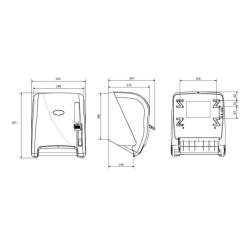 DISPENSADOR DE TOALLA POR PALANCA FUTURA HUMO JOFEL 1/1 AG24100