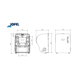 DISPENSADOR DE TOALLA DE PAPEL PRE-CORTE HUMO JOFEL 1/1 AG57000