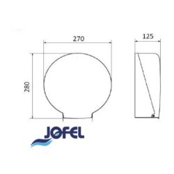 PORTARROLLO AZUR MINI HUMO TRANSPARENTE JOFEL 1/1 PH50002 PH50002