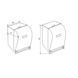 DISPENSADOR DE TOALLAS DE PAPEL AUTOMÁTICO ALTERA HUMO  TRANSPARENTE JOFEL 1/1 PT72010