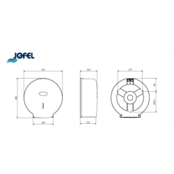 PORTARROLLO FUTURA MINI NEGRO MATE JOFEL 1/1 AE57090