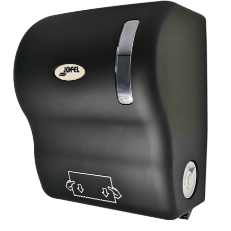 DISPENSADOR DE TOALLA DE PAPEL PRE-CORTE NEGRO MATE JOFEL 1/1 AG56900