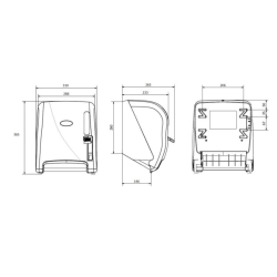 DISPENSADOR DE TOALLA DE PAPEL POR PALANCA FUTURA SILVER JOFEL 1/1 AG24300