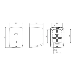 DISPENSADOR DE TOALLA DE PAPEL POR FLUIDO CENTRICO SMART SILVER JOFEL 1/1 AG47300