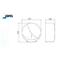 PORTARROLLO MINI FUTURA ACERO INOXIDABLE JOFEL 1/1 AE25000