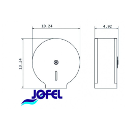 PORTARROLLO MINI ACERO INOXIDABLE SATINADO JOFEL 1/1PH21000