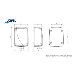 SECADOR DE MANOS FUTURA INOXIDABLE SATINADO ÓPTICO JOFEL 1/1 AA16526