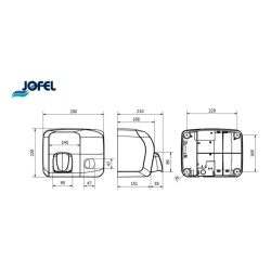 SECADOR DE MANOS ÍBERO INOXIDABLE BRILLO PULSADOR JOFEL  1/1 AA91126