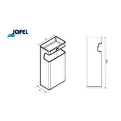 BOTE DE BASURA RECTANGULAR JOFEL 1/1 BI70400