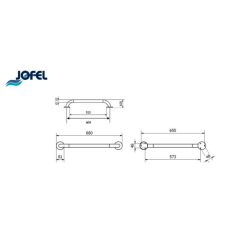 BARRA ESMERILADA 60 CM JOFEL 1/1 AV44600