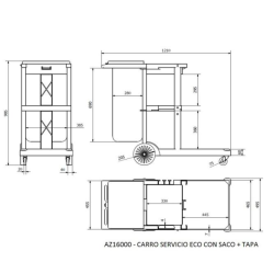 CARRO DE SERVICIO ECO CON SACO JOFEL 1/1 AZ16000